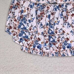 Cropped Sleeveless Tube Top-Pink Floral-Tiered